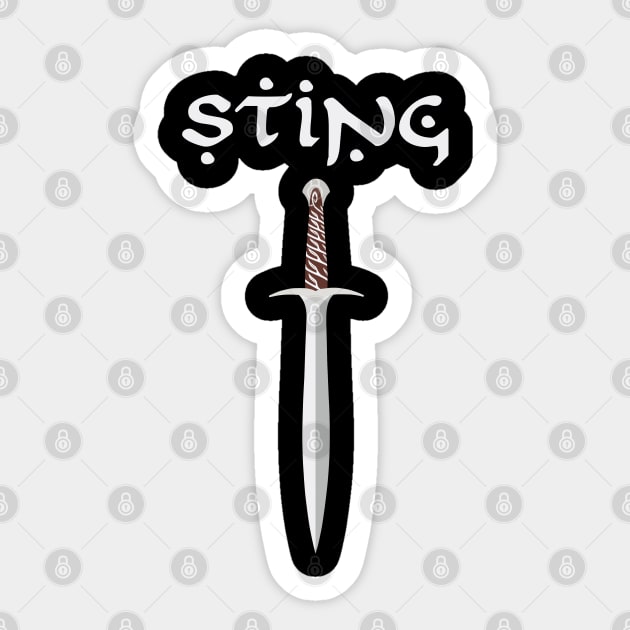 Sting Sticker by OutlineArt